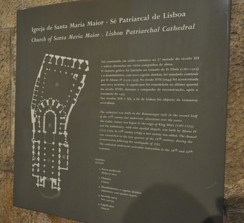 Lisbon Cathedral - Info Sign2